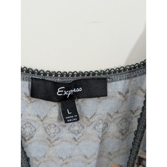 Vintage Y2K Tank Top Cami Shelf Bra Size L Stretch Ruched Sides Boho Hippie - Picture 2 of 7